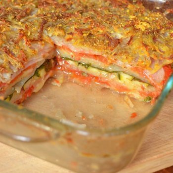 Lasaña patata y verduras