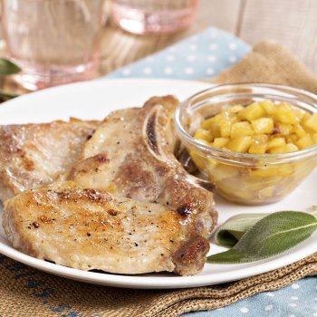 Chuletas de cerdo a la manzana