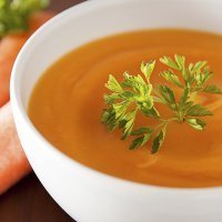 Crema de zanahoria y jengibre baja en grasa para niños