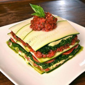 Lasaña vegetal sin horno