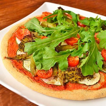 Pizza con rúcula