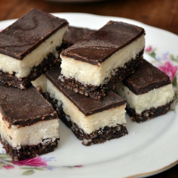 Barritas de coco y chocolate sin gluten