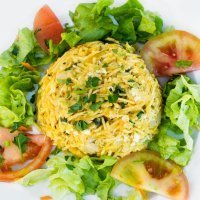 Bacalao dorado o bacalao al bras. Recetas de pescado para niños