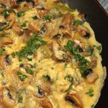 Revuelto de setas. Recetas para niños