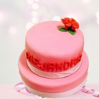 Tarta de frambuesa para la Primera Comunión