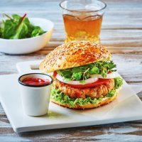 Hamburguesa de soya o soja. Receta sana para niños