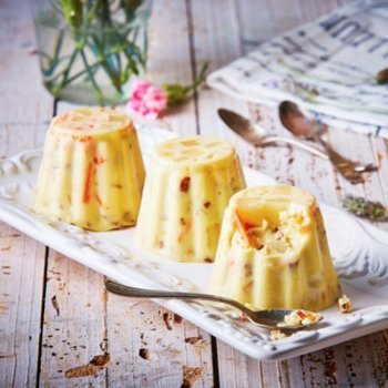 Gelatina de soja, piña y zanahoria. Receta de postre ligero