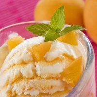 Receta fácil de helado de melocotón y albaricoque para niños