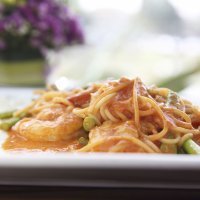 Receta de gambas con tomate y queso para niños
