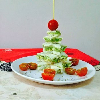 Árbol de Navidad con pan de molde. Recetas navideñas