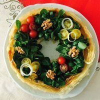 Receta de corona de Navidad para la cena de Nochebuena