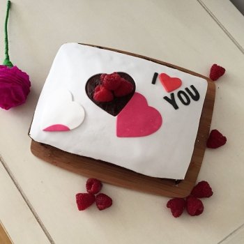 Tarta romántica casera