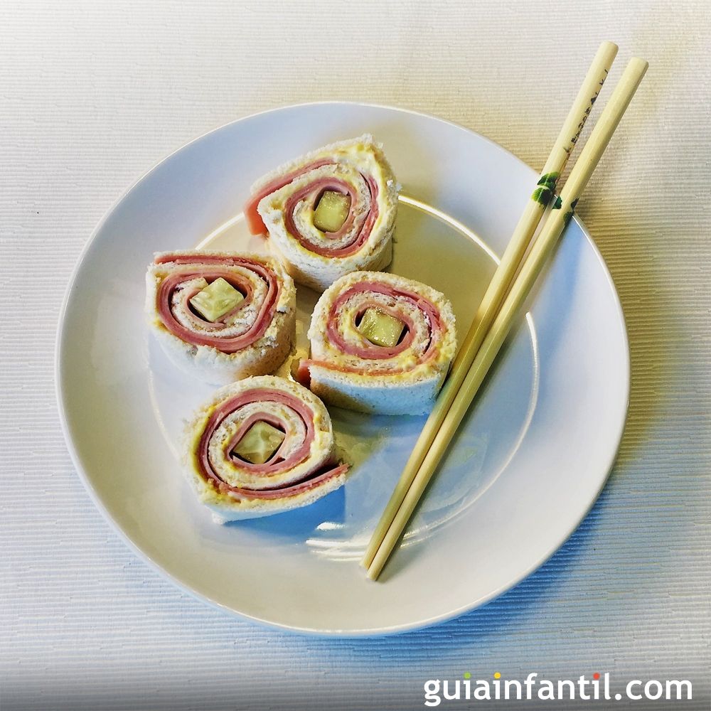 Sushi sándwich. Receta fácil para hacer con los niños