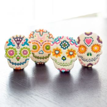 Galletas de calavera mexicana. Postre para niños