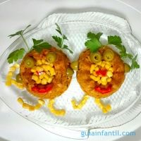 Muñecos de pastel de caballa. Recetas divertidas para niños