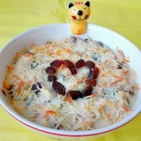 Pasta al huevo con crema de coliflor. Recetas de pasta para niños