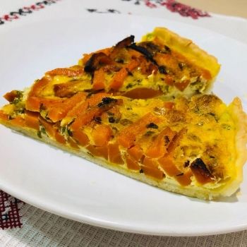 Receta original de Tarta salada de zanahoria