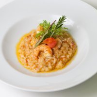 Risotto de gambas al aroma de azafrán