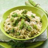 Risotto vegetariano de espárragos trigueros