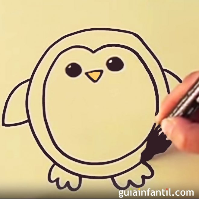  Cómo dibujar un pingüino. Dibujos para niños