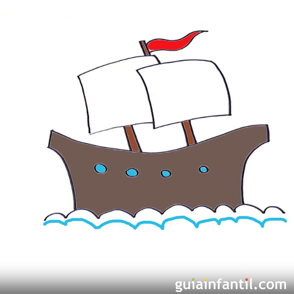 Cómo dibujar un buque de vela. Dibujos de barcos para niños