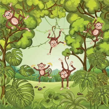 Canción para aprender inglés: Five Little Monkeys