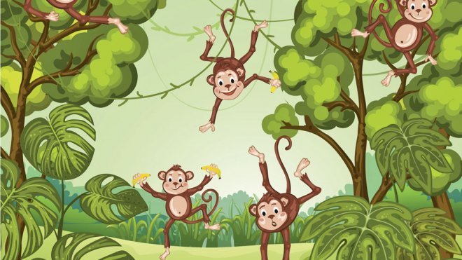 Canción para aprender inglés: Five Little Monkeys