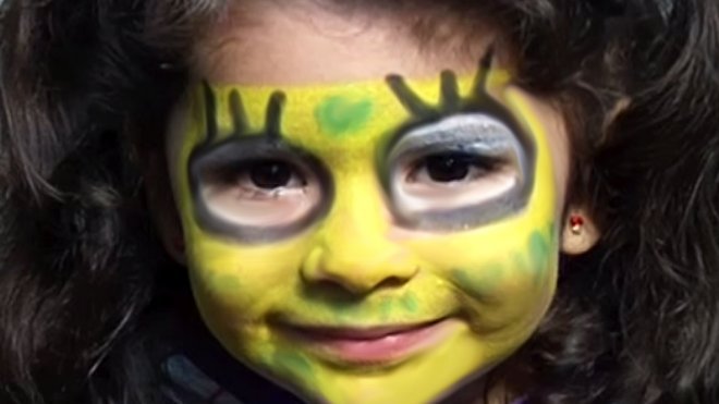Maquillaje de fantasía de Bob Esponja