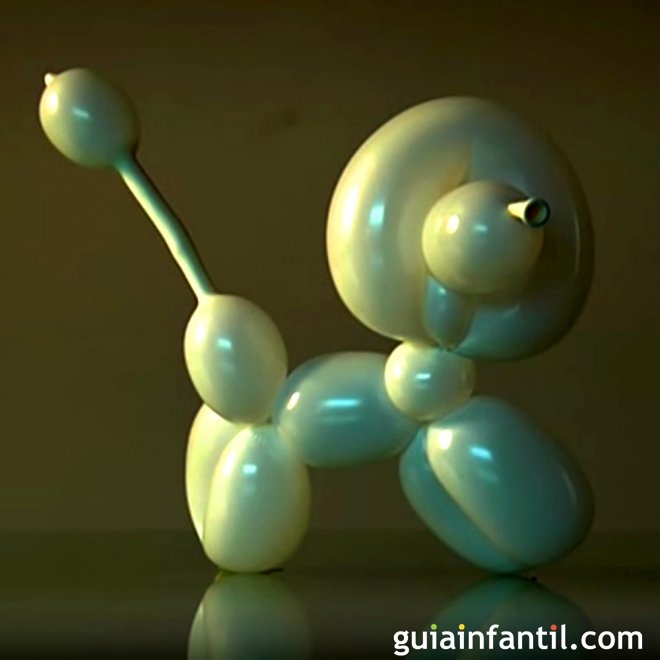 Un perrito caniche. Aprende a hacer figuras con globos