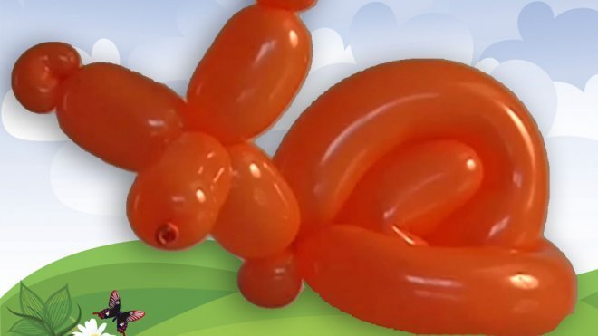Globos de animales para fiestas. Un caracol
