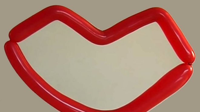 Decoración con globos para niños. Unos labios