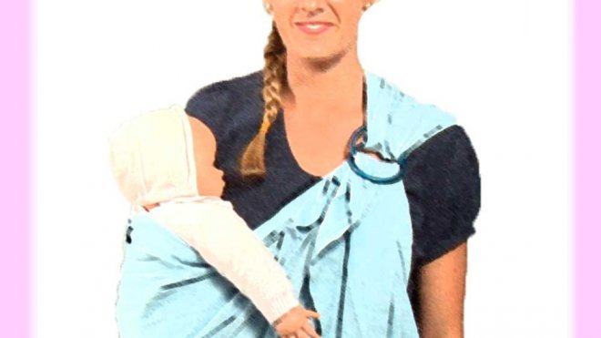 Llevar a tu bebé con una bandolera. Portabebés