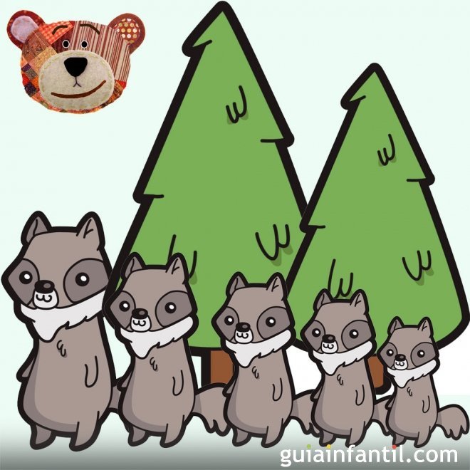 Cinco Lobitos. Karaoke de Traposo en Guiainfantil