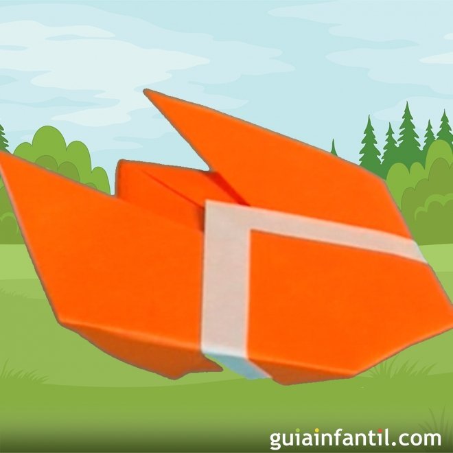 Cómo hacer una cigarra de papel. Origami para niños