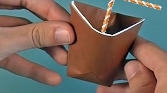 Cómo hacer un vaso de papel, origami