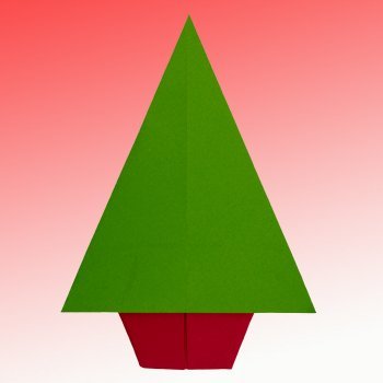 Un árbol de navidad de papel. Aprende origami