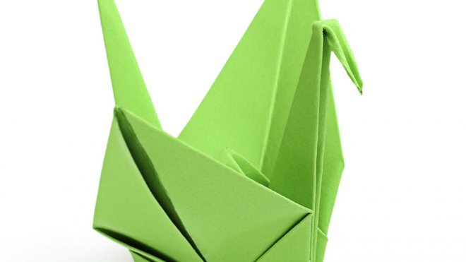 Un cisne de papel. Aprender origami
