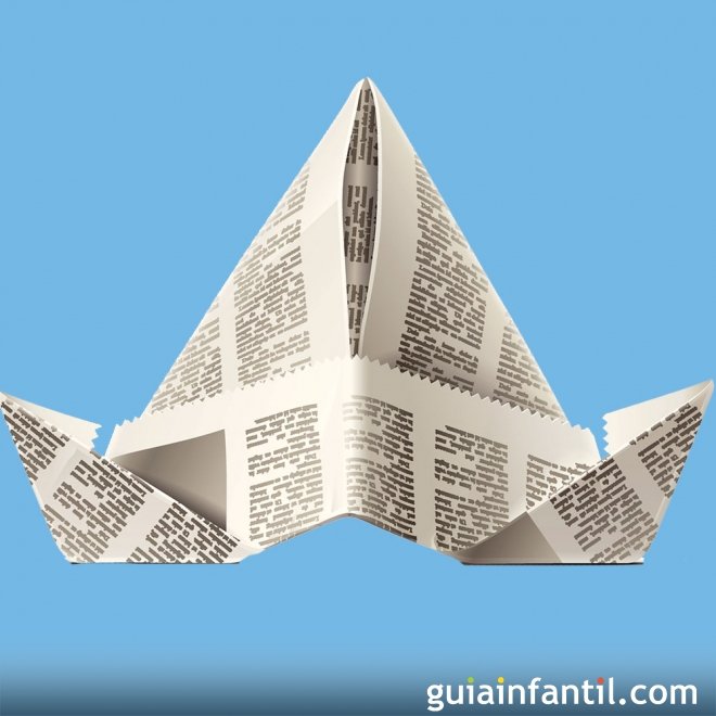 Cantidad de Náutico pivote Un sombrero de papel. Origami para niños
