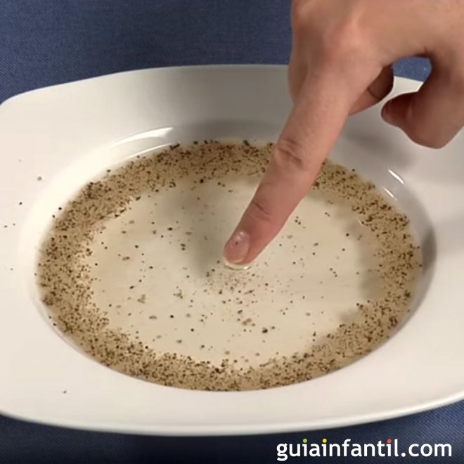 Ciencia para niños. La pimienta que huye