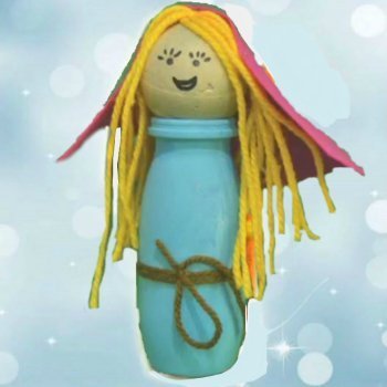 Virgen María. Manualidad para niños con material reciclado