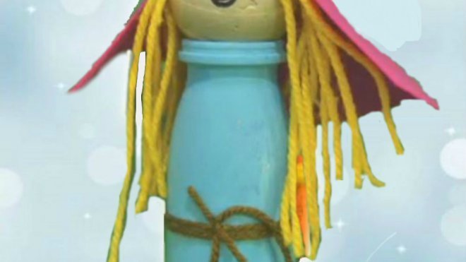 Virgen María. Manualidad para niños con material reciclado