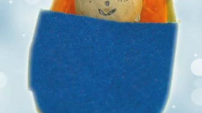 Cómo hacer un niño Jesús con material de reciclaje