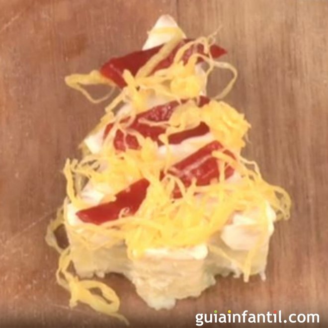 Árbol de Navidad. Receta de canapés para la Navidad