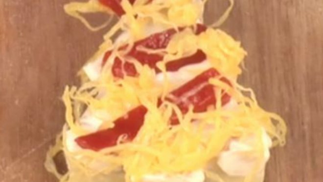 Árbol de Navidad. Receta de canapés para la Navidad