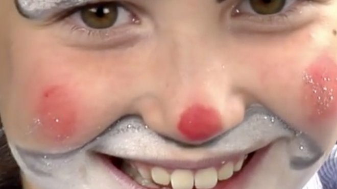 Maquillaje de Navidad para niños. Papá Noel
