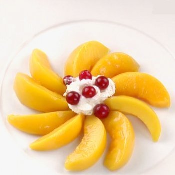 Flor navideña de melocotón