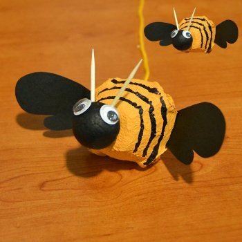 Cómo hacer una abeja zumbona con materiales reciclados