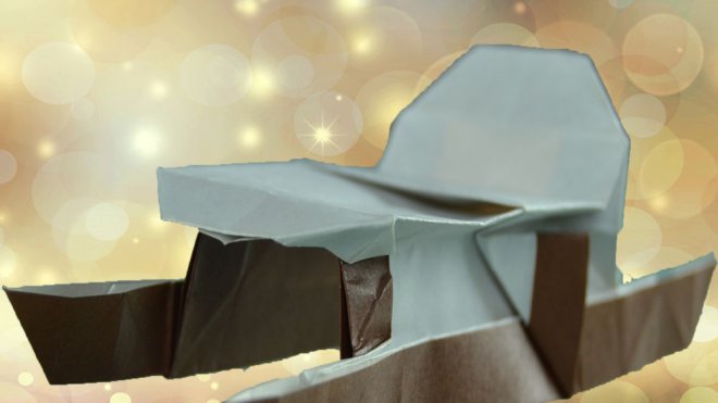 Cómo hacer un trineo de Papá Noel de origami