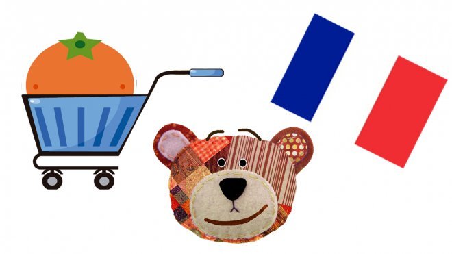 Traposo va de compras. Las frutas en francés