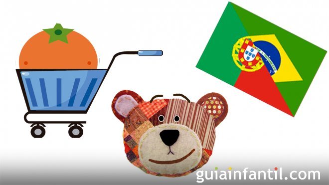 Aprende las frutas en portugués. Traposo va de compras
